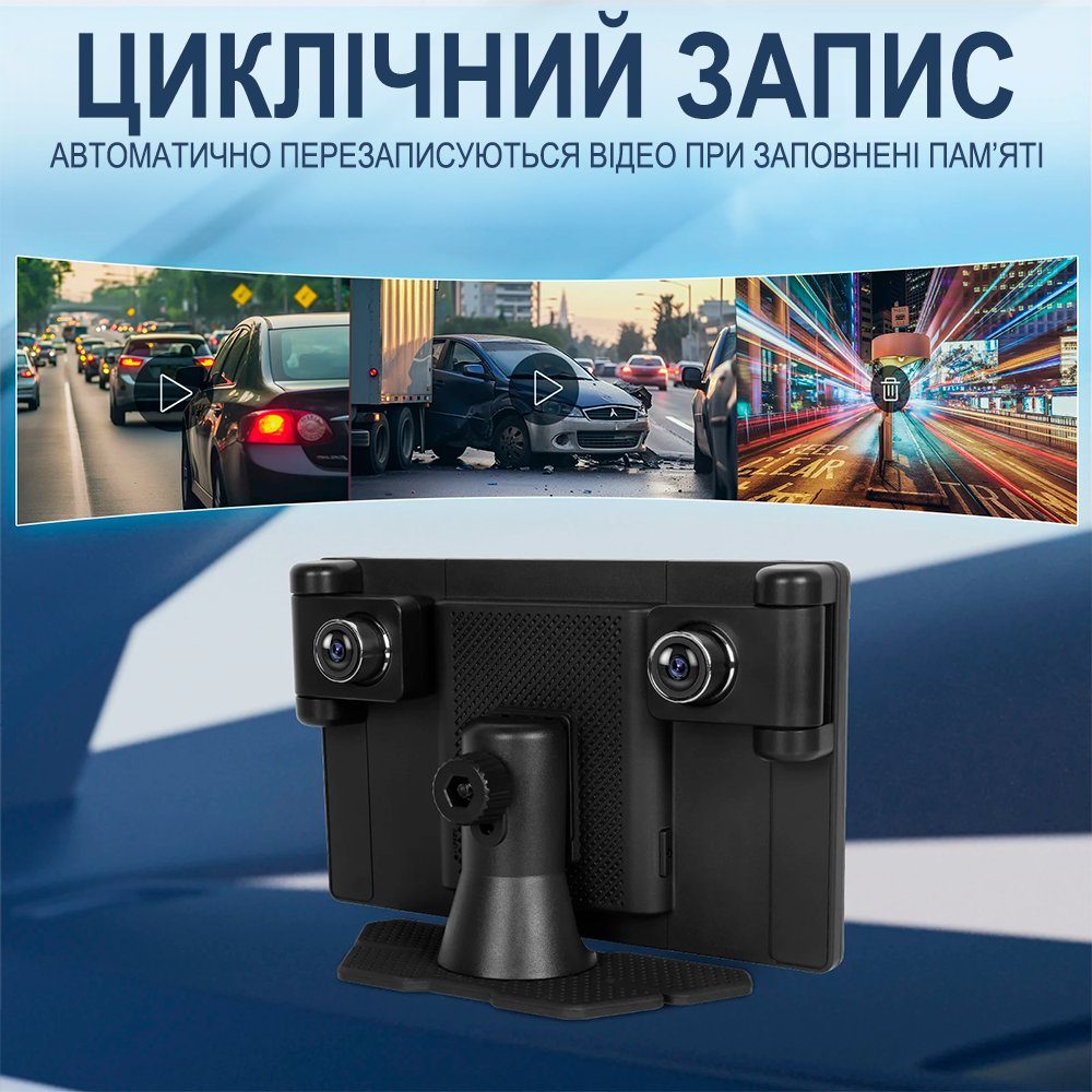 Автомобільний дисплей CarPlay Podofo A3782 8", бездротовий Apple CarPlay та Android Auto, монітор з відеореєстратором, для камер заднього виду, Bluetooth, FM, AUX 12