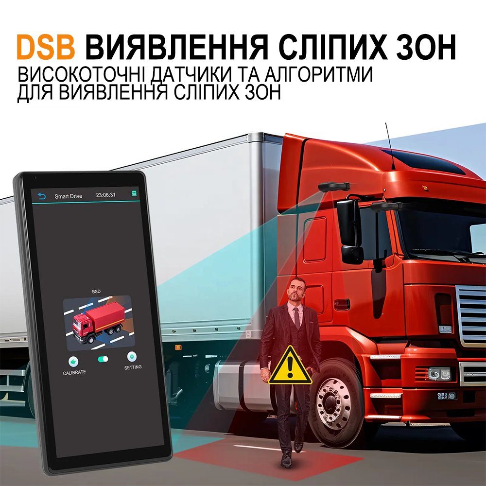 Цифрова система замінників дзеркал заднього виду Podofo A3713A, електронне дзеркало 10.36” з камерою заднього виду для моніторингу сліпих зон вантажних автомобілів (праве) 2