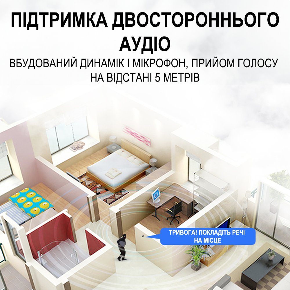 WiFi міні камера відеоспостереження Camsoy T9W5, до 75 днів роботи з PIR датчиком руху, iOS/Android, FullHD 1080P 5
