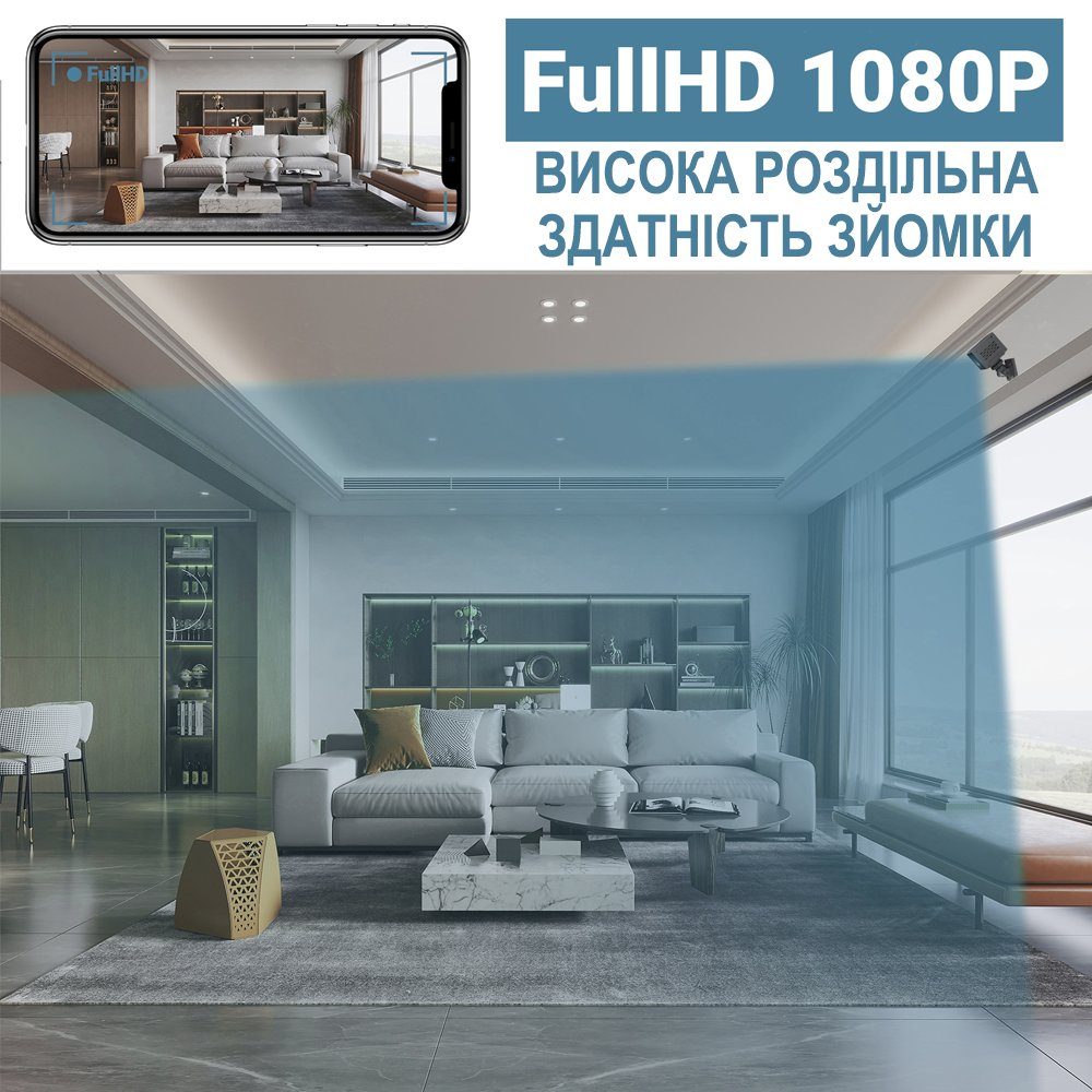 Автономна 4G міні камера відеоспостереження Camsoy T9G5, з акумулятором, до 30 днів роботи з PIR датчиком руху, 1080P FullHD 7