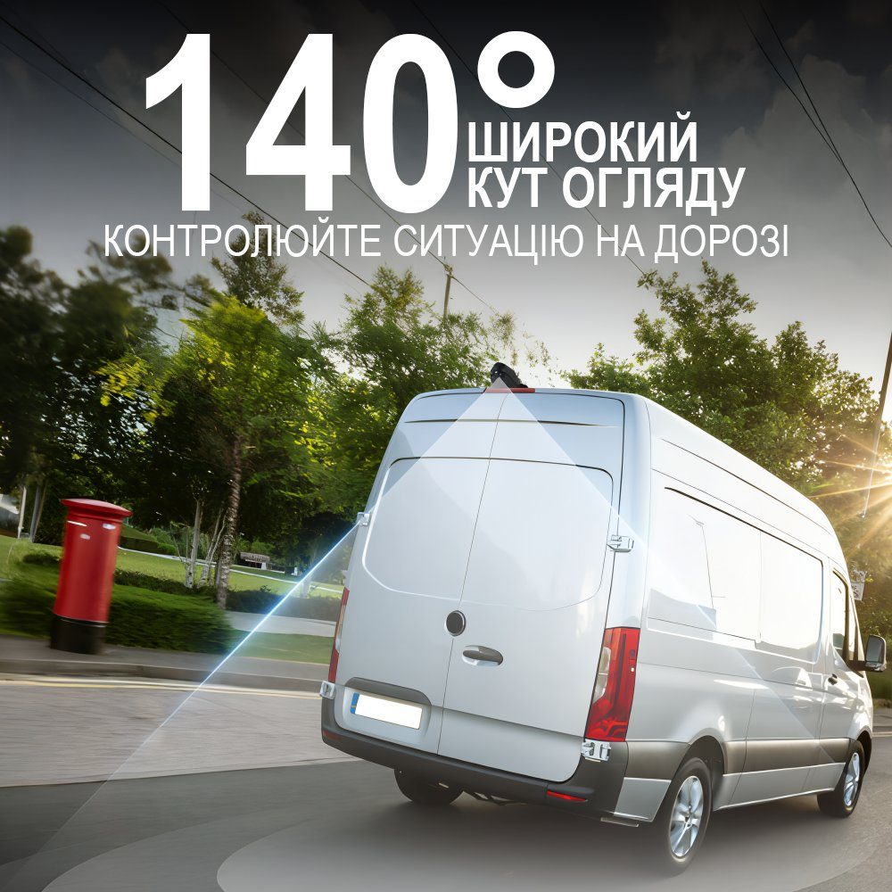 Камера заднього виду Podofo A4248 для Mercedes-Benz Sprinter 2010-2019 у штатне місце стоп-сигналу, з ІЧ нічним баченням, IP67, black 4