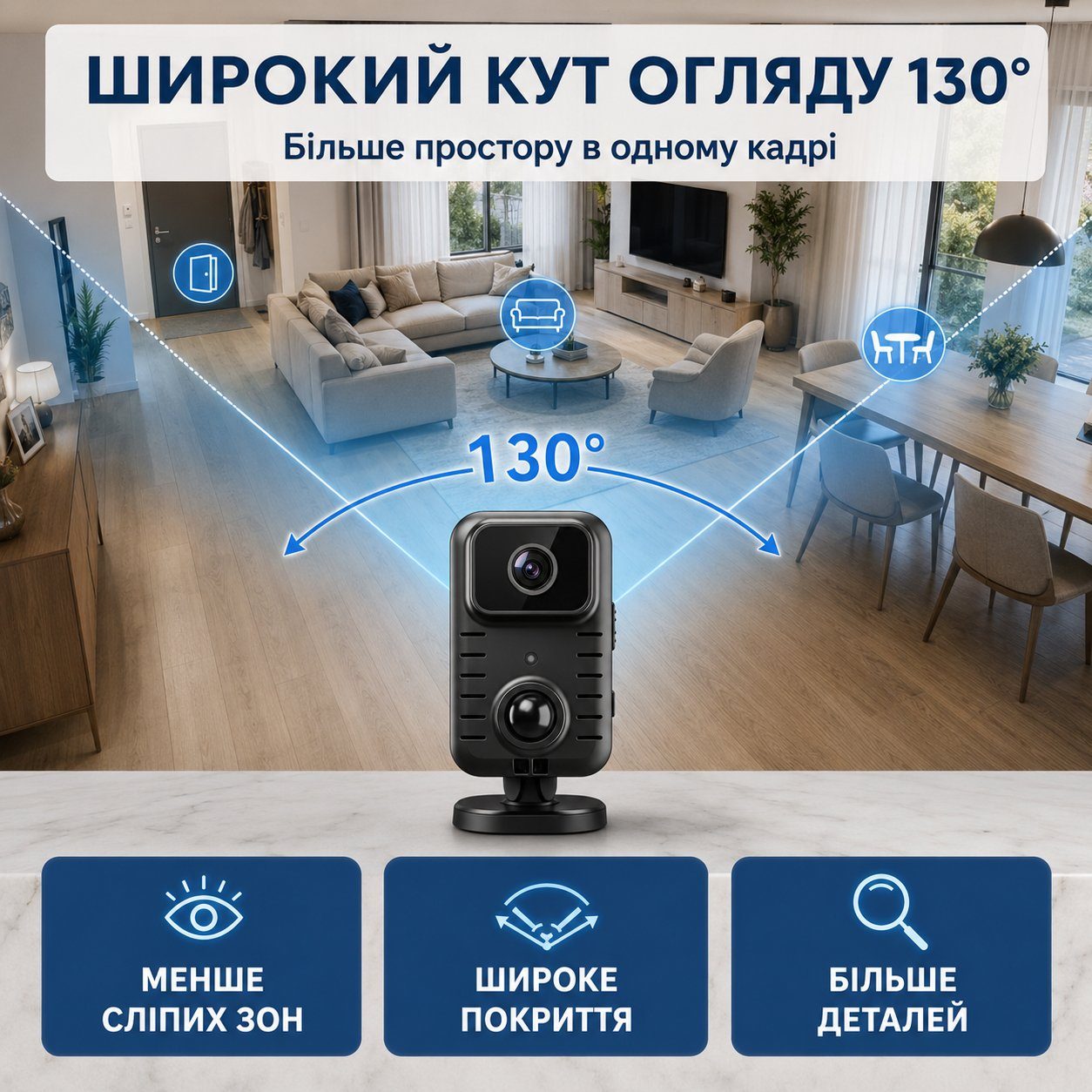 WiFi міні камера відеоспостереження з датчиком руху Digital Lion MD23, до 90 днів автономної роботи, з нічним баченням, бодікамера 1296P 7