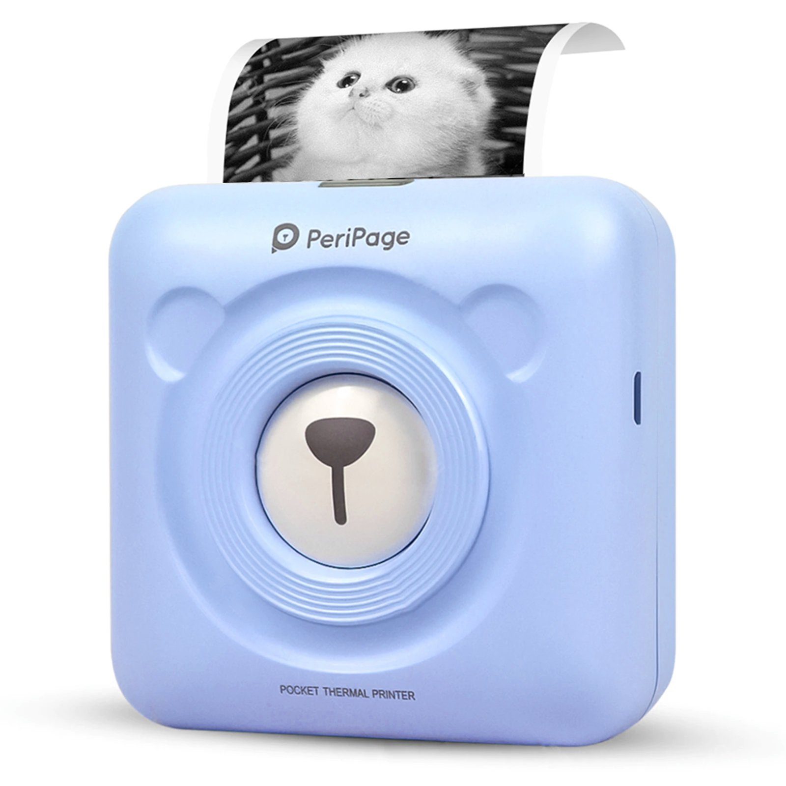 Портативний bluetooth термопринтер для смартфона PeriPage A6, блакитний 2