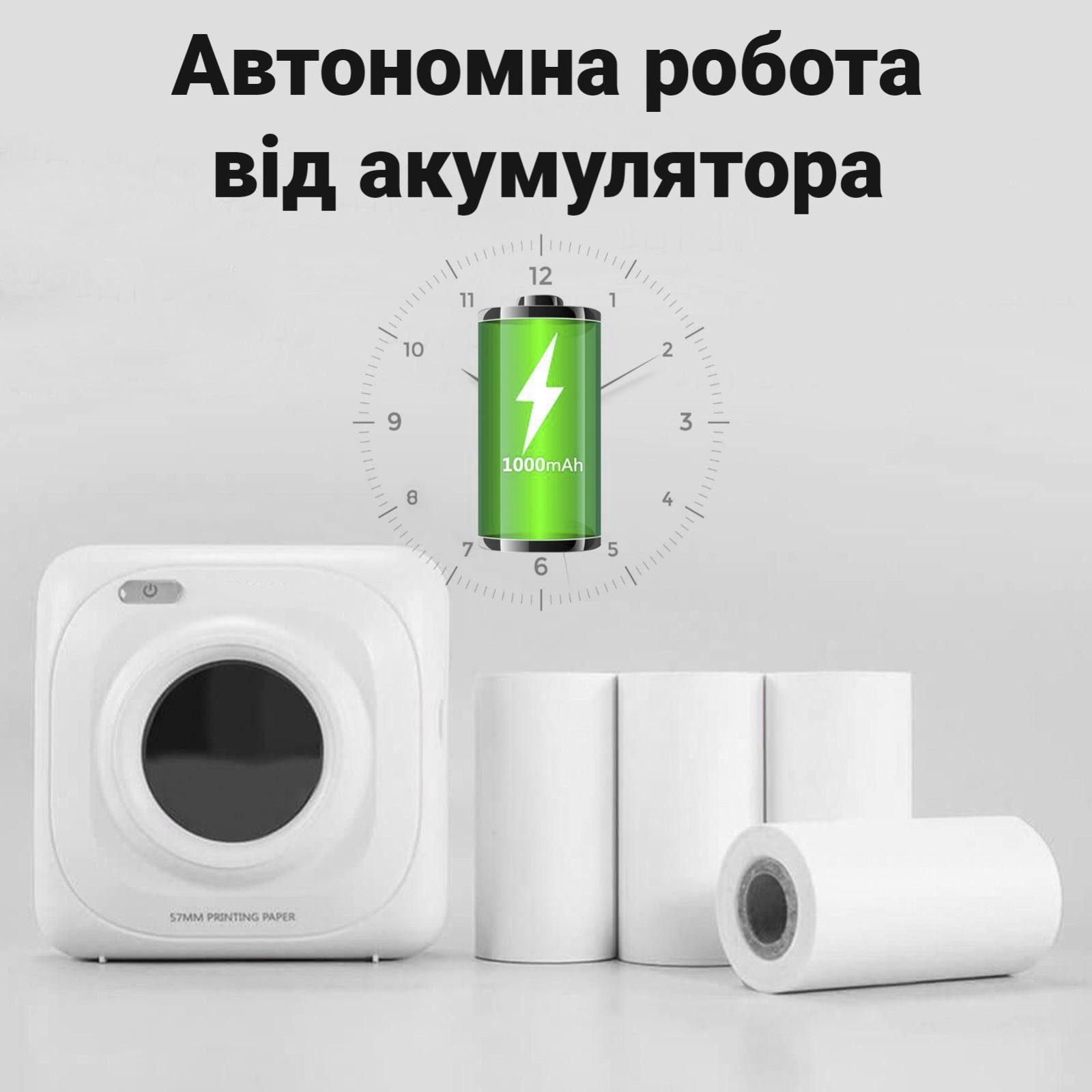 Портативний кишеньковий мобільний принтер для телефону з bluetooth підключенням Paperang P1 7