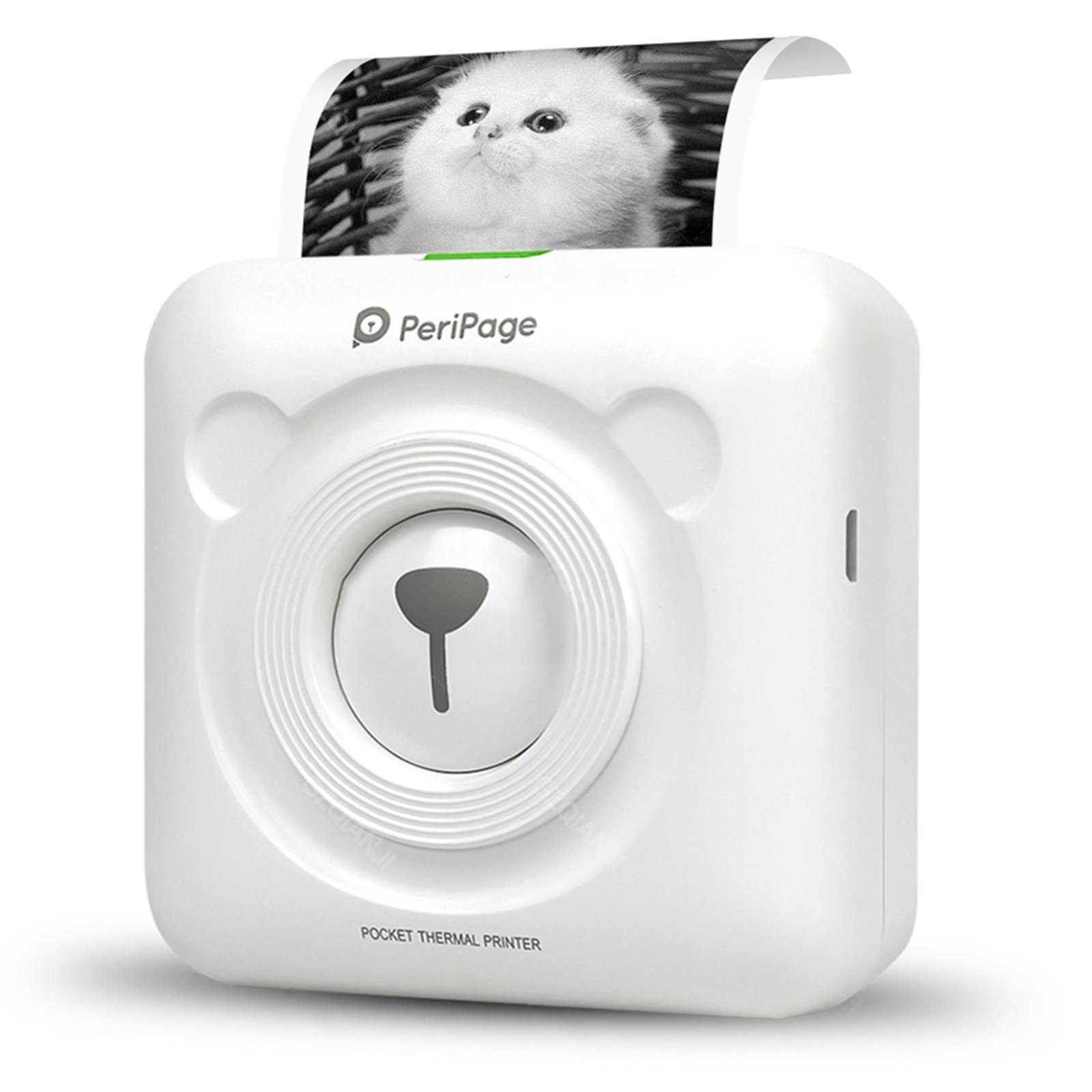 Портативний bluetooth термопринтер для смартфона PeriPage A6, білий 2
