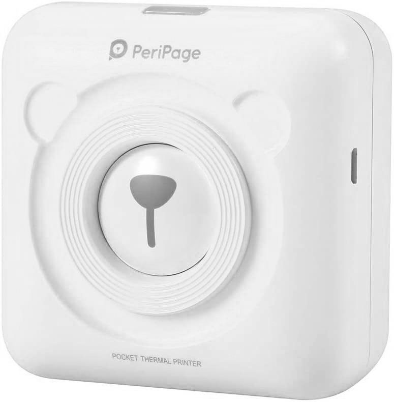 Портативний bluetooth термопринтер для смартфона PeriPage A6, білий 3
