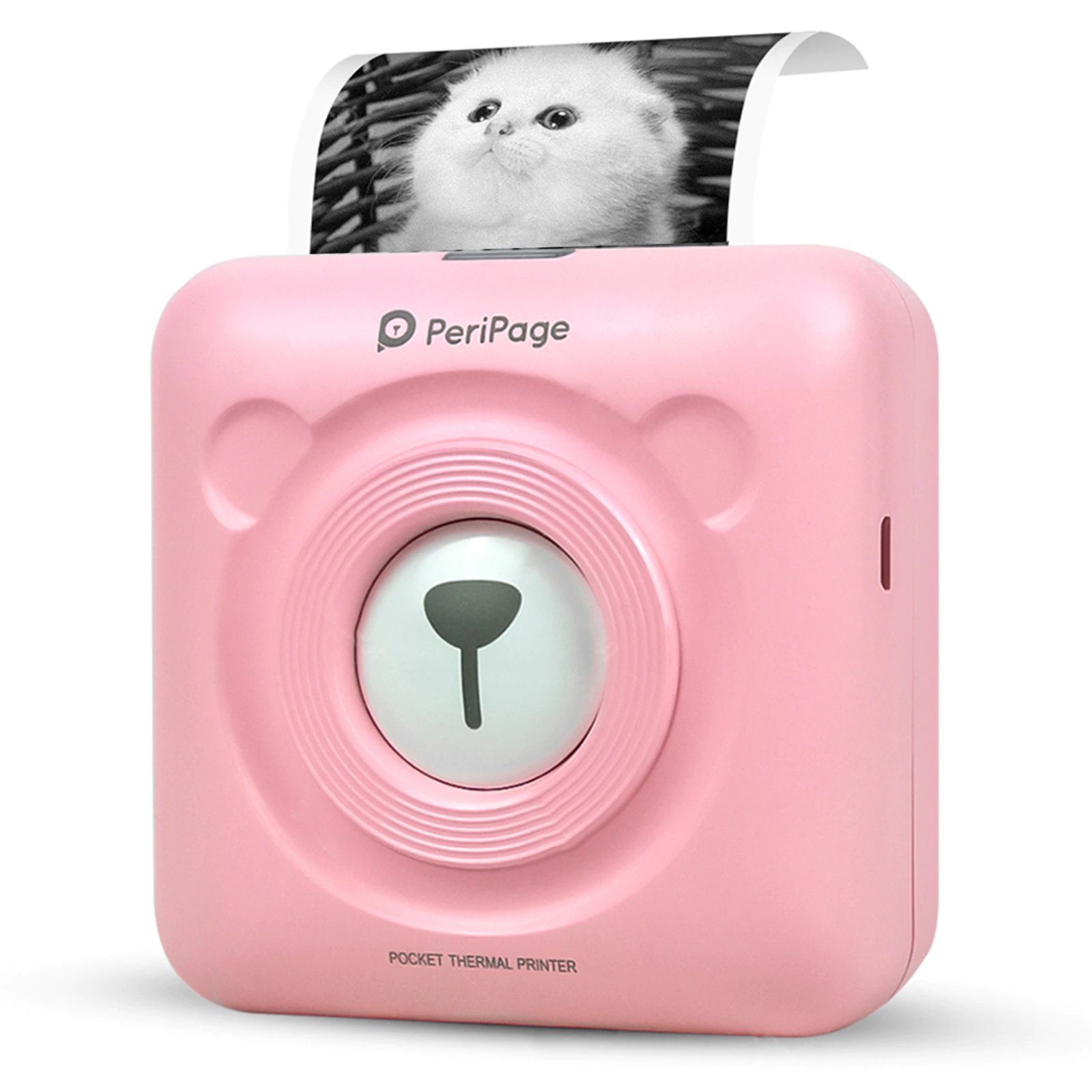 Портативний bluetooth термопринтер для смартфона PeriPage A6, рожевий 2