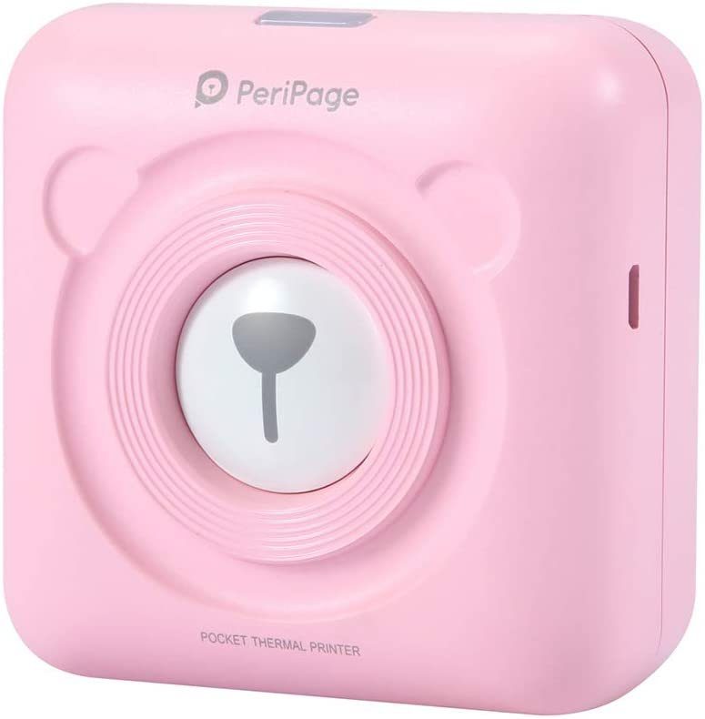 Портативний bluetooth термопринтер для смартфона PeriPage A6, рожевий 3