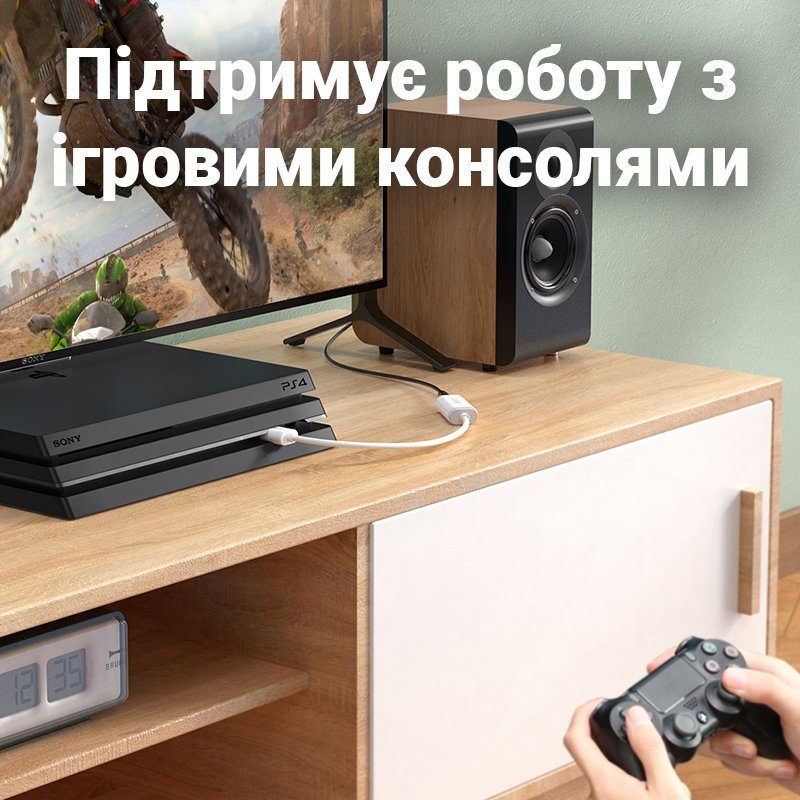 Зовнішня звукова карта Ugreen WUS206, 2в1 USB Audio Adapter, TRRS, USB 2,0, White 11