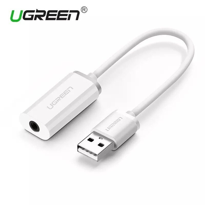 Зовнішня звукова карта Ugreen WUS206, 2в1 USB Audio Adapter, TRRS, USB 2,0, White 8