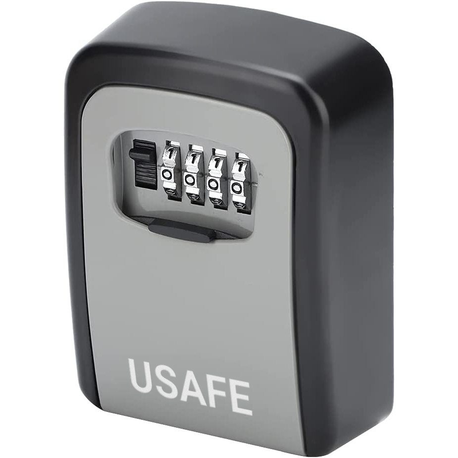 Антивандальний зовнішній міні сейф для ключів uSafe KS-04, з кодовим замком, настінний, Сірий 10
