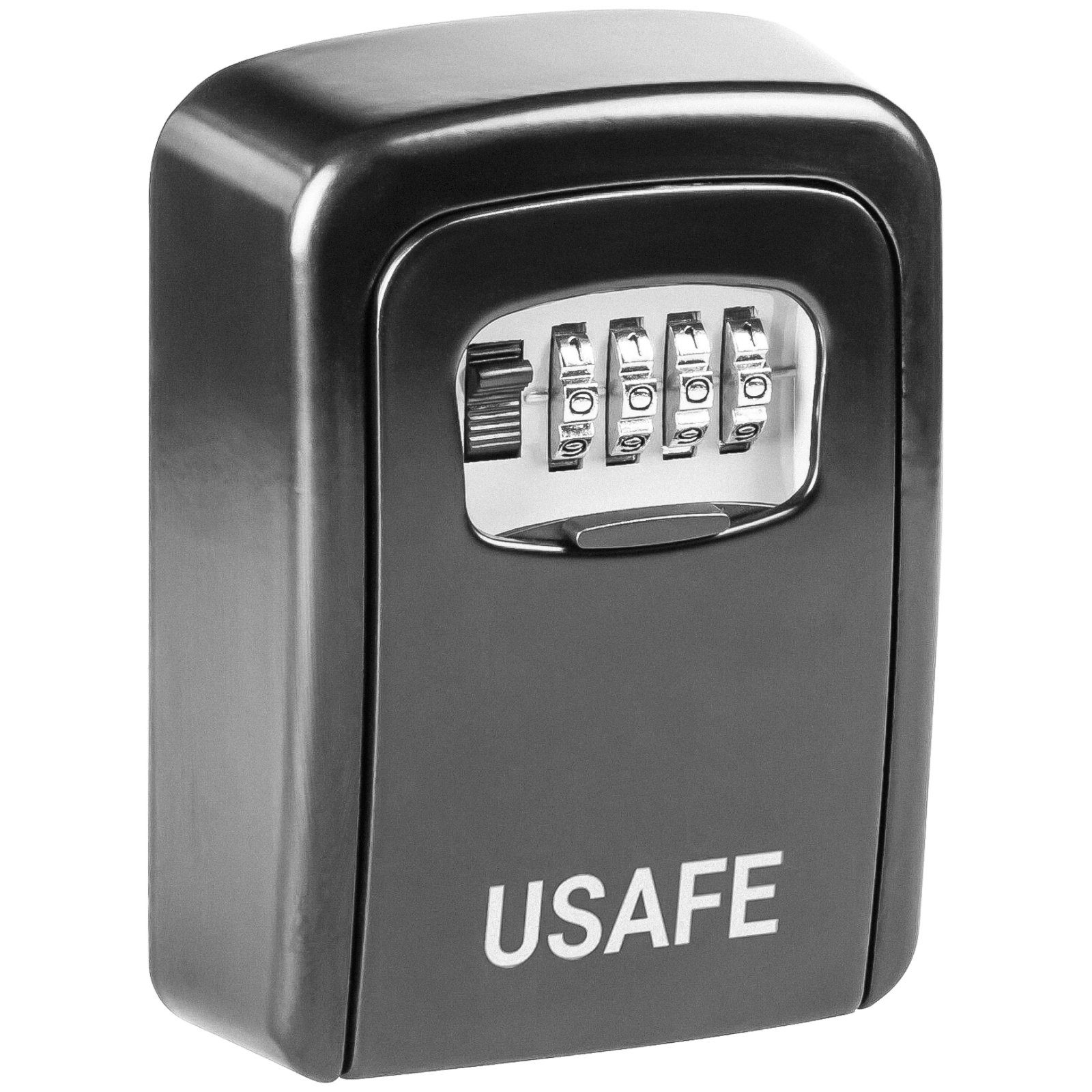 Антивандальний зовнішній міні сейф для ключів uSafe KS-04, з кодовим замком, настінний, Чорний 11
