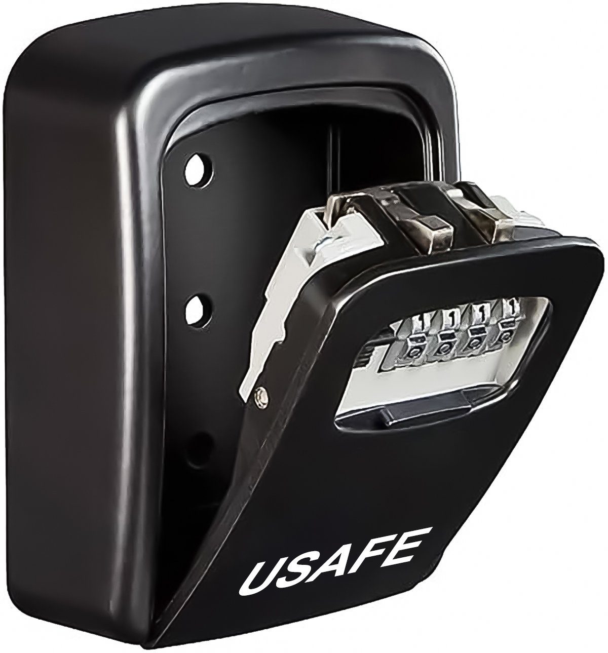Антивандальний зовнішній міні сейф для ключів uSafe KS-04, з кодовим замком, настінний, Чорний 2