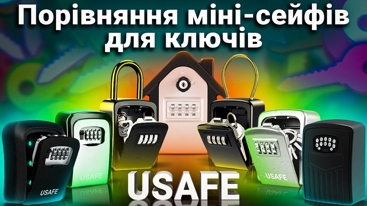 Антивандальний зовнішній міні сейф для ключів uSafe KS-03, з кодовим замком, настінний, Помаранчевий 12