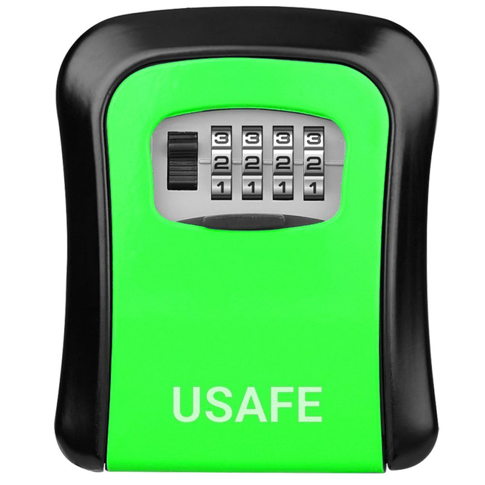 Антивандальний зовнішній міні сейф для ключів uSafe KS-03, з кодовим замком, настінний, Зелений 2