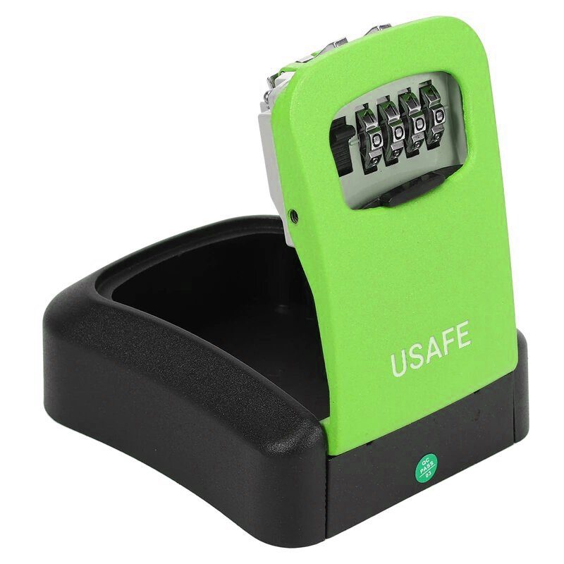 Антивандальний зовнішній міні сейф для ключів uSafe KS-03, з кодовим замком, настінний, Зелений 9