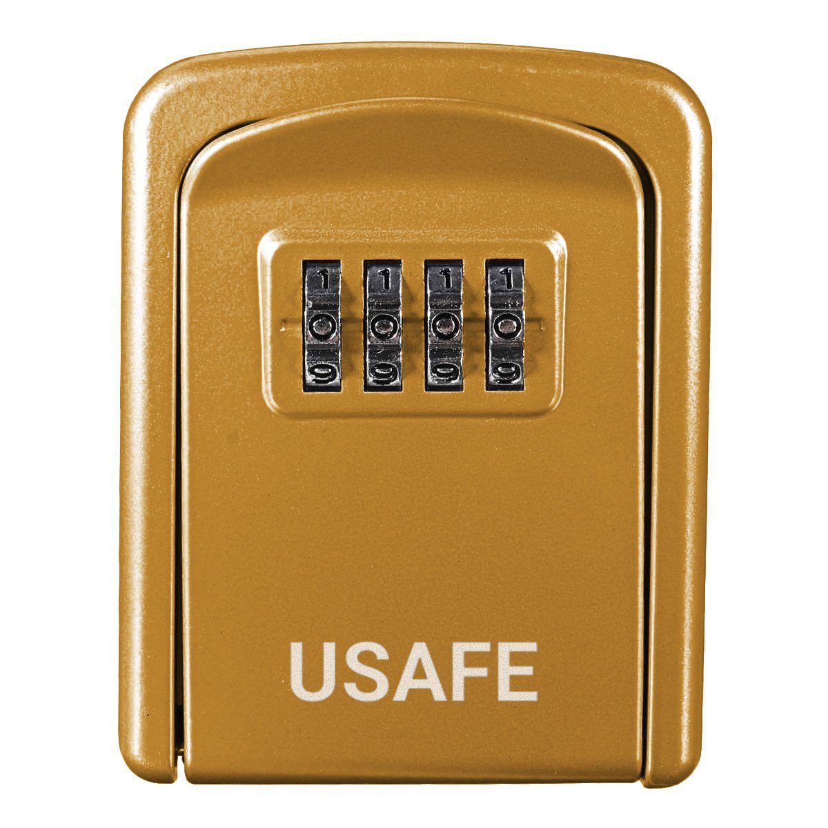 Антивандальний настінний міні сейф uSafe KS-08 для ключів, з кодовим замком, Золотий 2