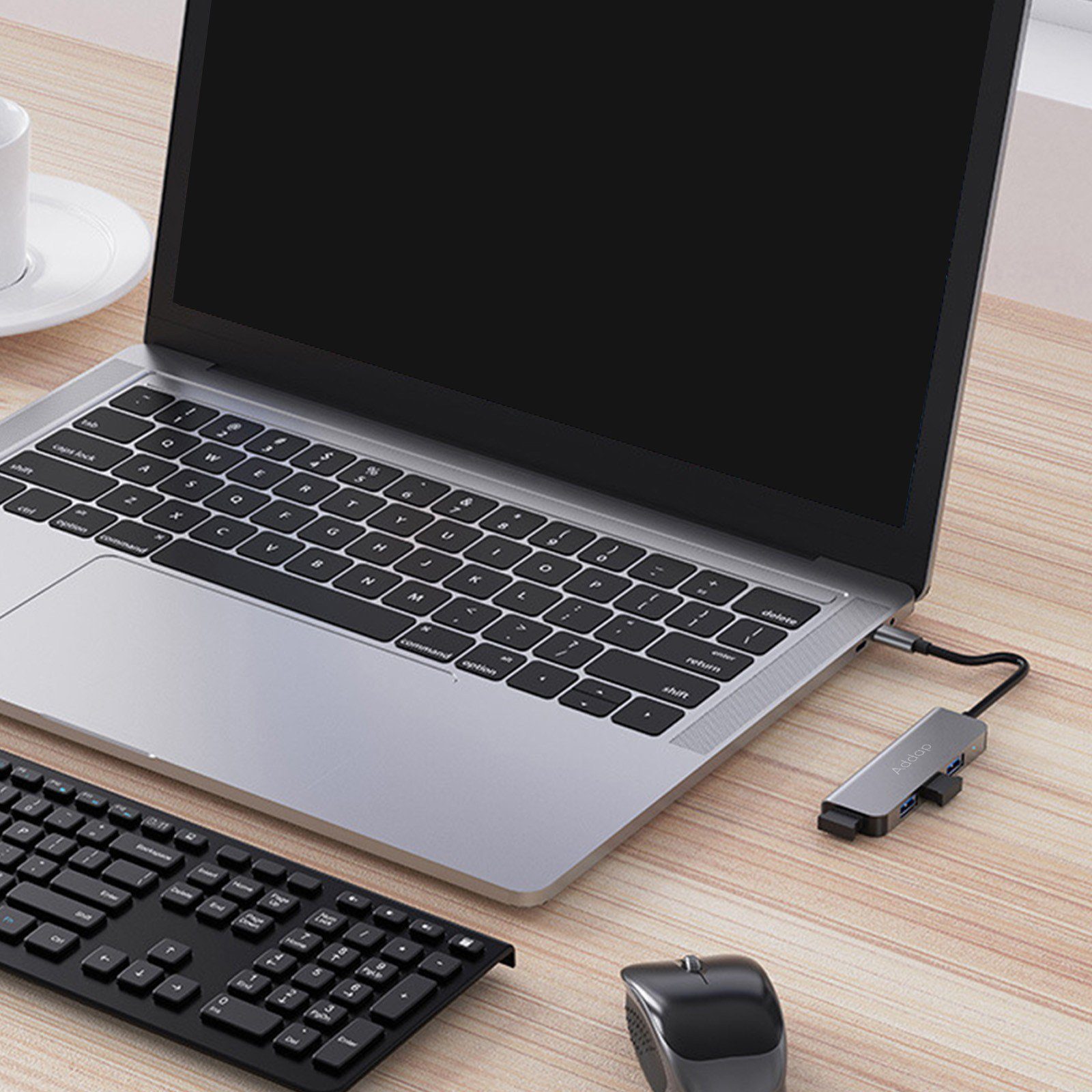 USB Type-C Hub, концентратор для ноутбука Addap UH-06, Хаб на 4 USB порти 10