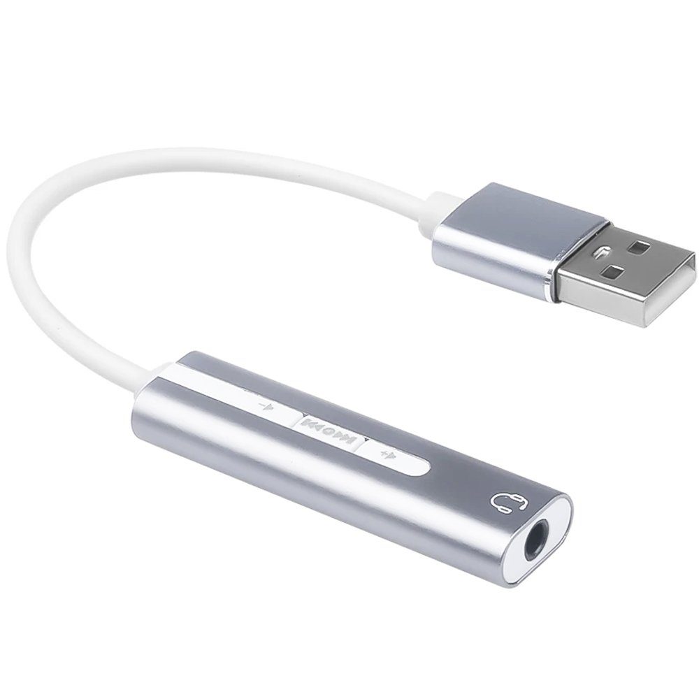 Зовнішня USB звукова карта Addap ESC-01, 3,5 мм mini Jack з регулятором гучності та плеєром 3