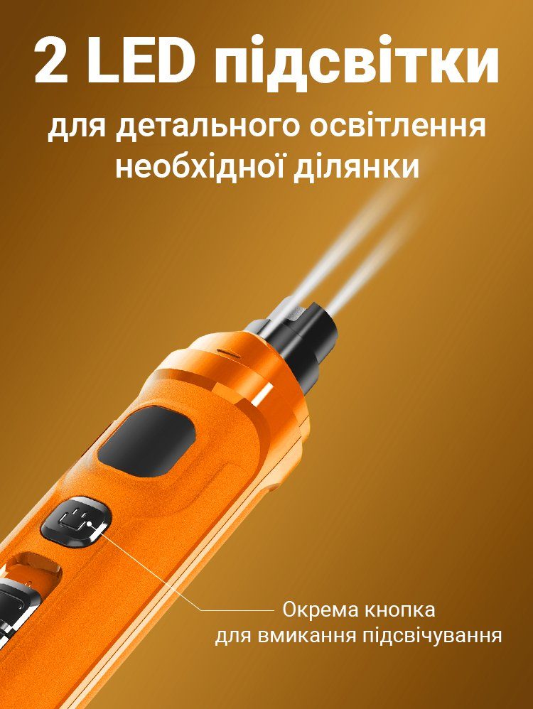 Електричний гриндер для підпилювання кігтів собак та котів iPets NG30, точилка для кігтів тварин, помаранчевий 11