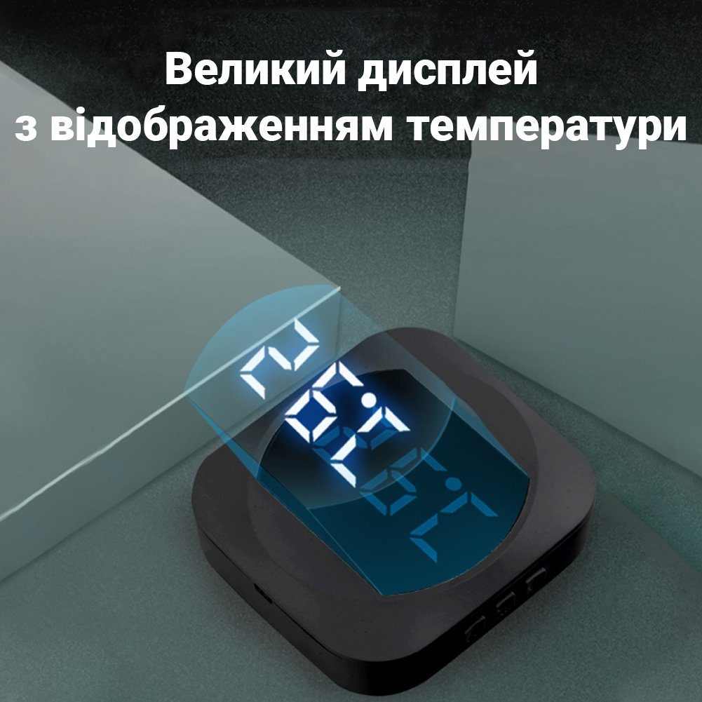 Бездротовий дверний дзвінок з термометром Digital Lion WDB-07T, до 150 м, Чорний 8