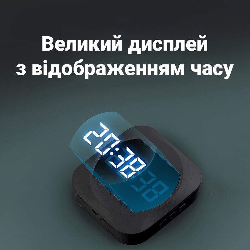 Бездротовий дверний дзвінок з годинником Digital Lion WDB-07C-2, з 2-ма приймачами, до 150 м, Чорний 5