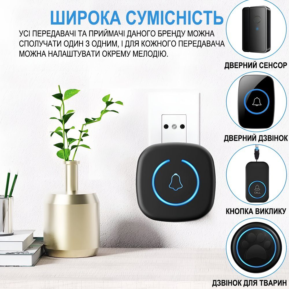 Бездротова система виклику персоналу / медсестри для літніх людей Digital Lion PAB-03 з браслетом, до 300м, black 4