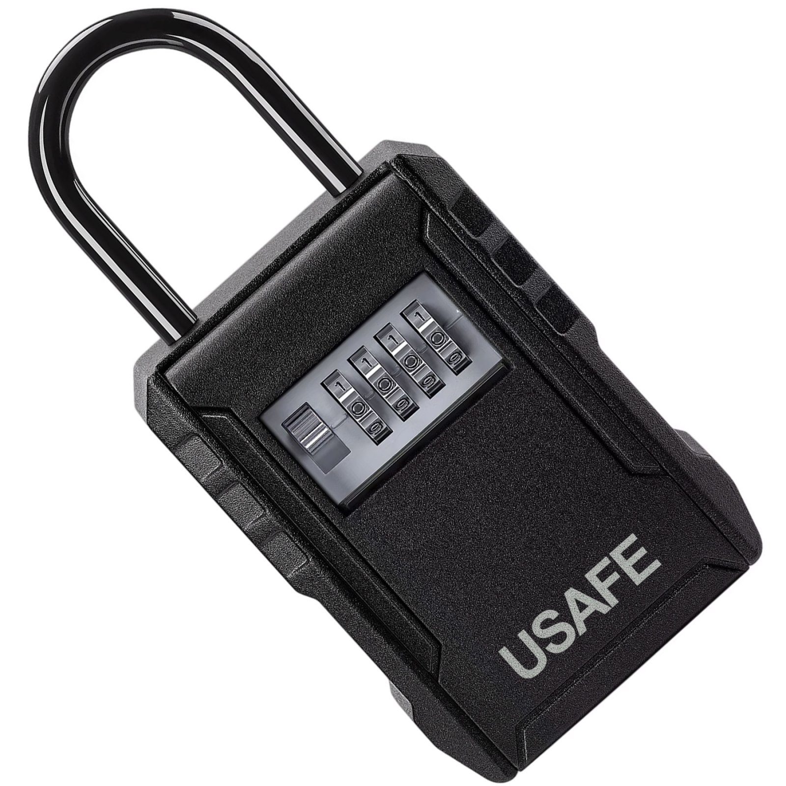Підвісний металевий міні сейф для ключів з кодовим замком uSafe KS-09h, антивандальний бокс з гачком і паролем, Чорний