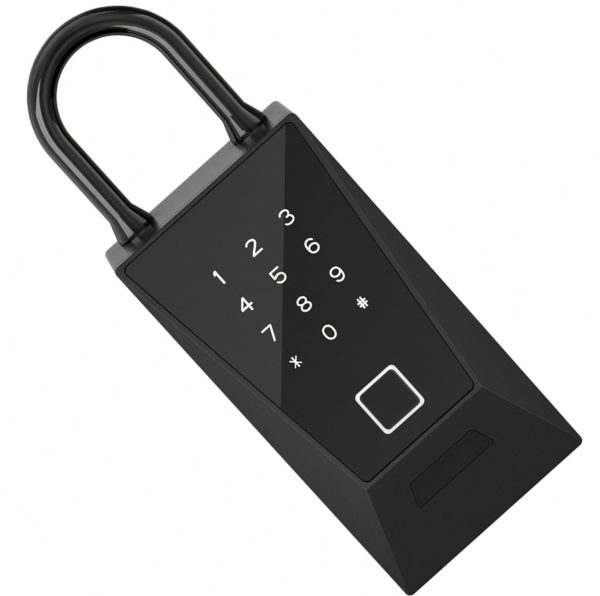 Розумний Wi-Fi сейф для ключів з гачком uSafe KS-12wh з біометричним сканером, NFC, PIN-кодом та захистом IPX5, Чорний