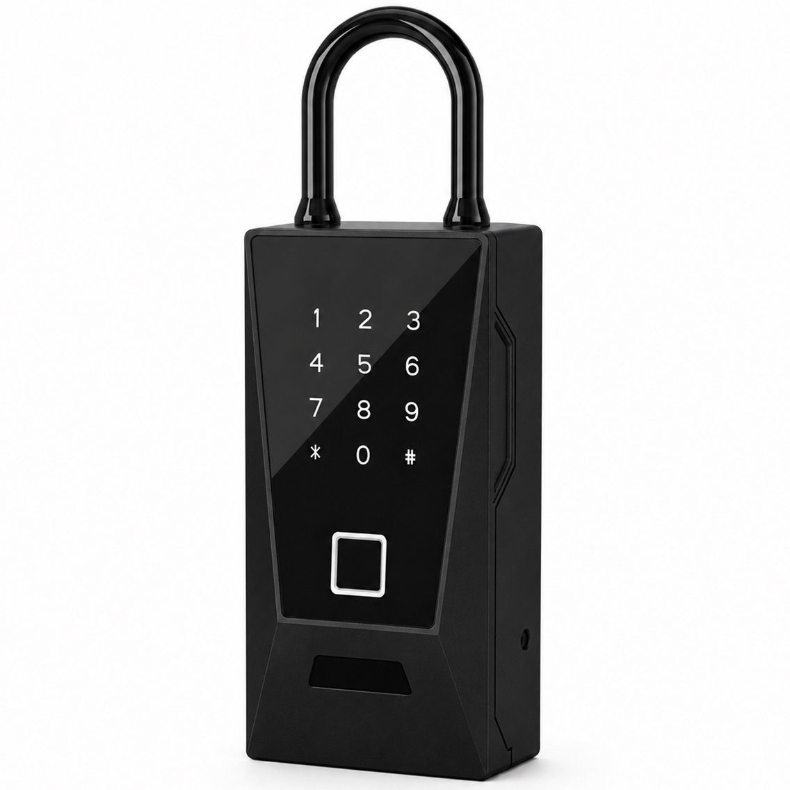 Розумний Wi-Fi сейф для ключів з гачком uSafe KS-12wh з біометричним сканером, NFC, PIN-кодом та захистом IPX5, Чорний 2