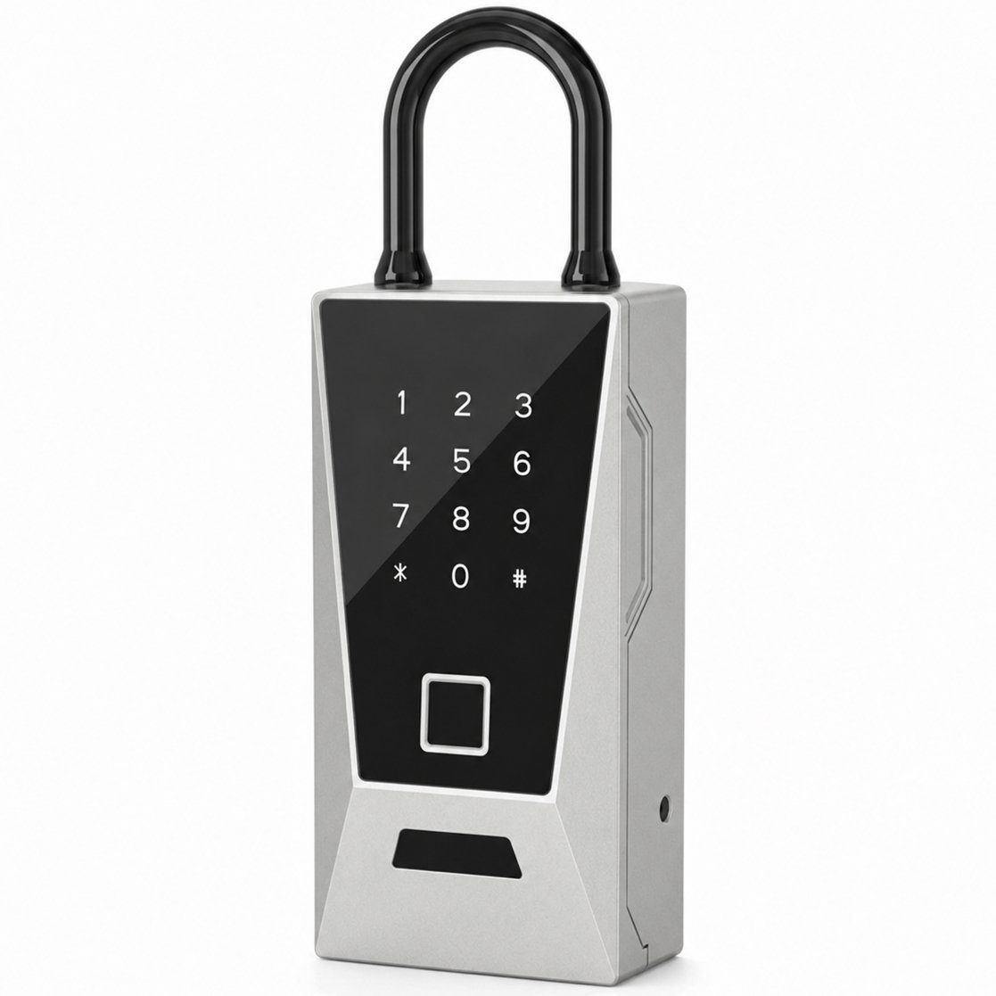Розумний Wi-Fi сейф для ключів з гачком uSafe KS-12wh з біометричним сканером, NFC, PIN-кодом та захистом IPX5, Сірий 2