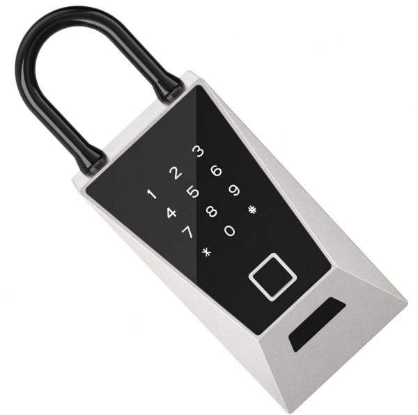Розумний Wi-Fi сейф для ключів з гачком uSafe KS-12wh з біометричним сканером, NFC, PIN-кодом та захистом IPX5, Сірий