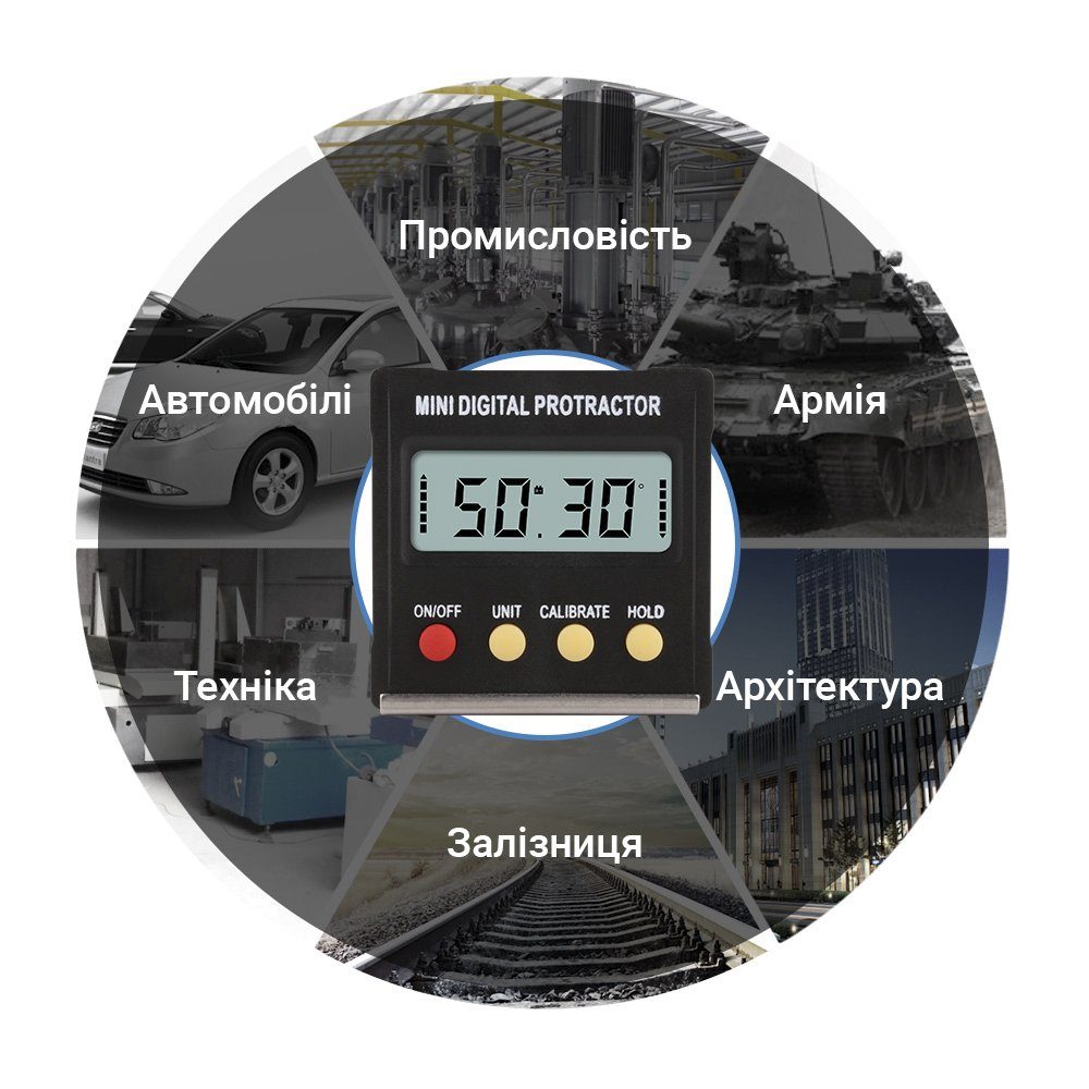 Кутомір електронний, магнітний рівень, транспортир, інклінометр FUERS 134SL(2) 7