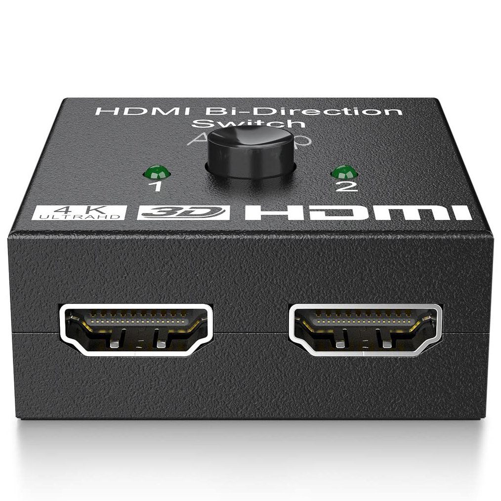 HDMI розгалужувач двонаправлений Bi-Direction Switch на 2 порти Addap HVS-03 | перемикач + комутатор 2 в 1 2