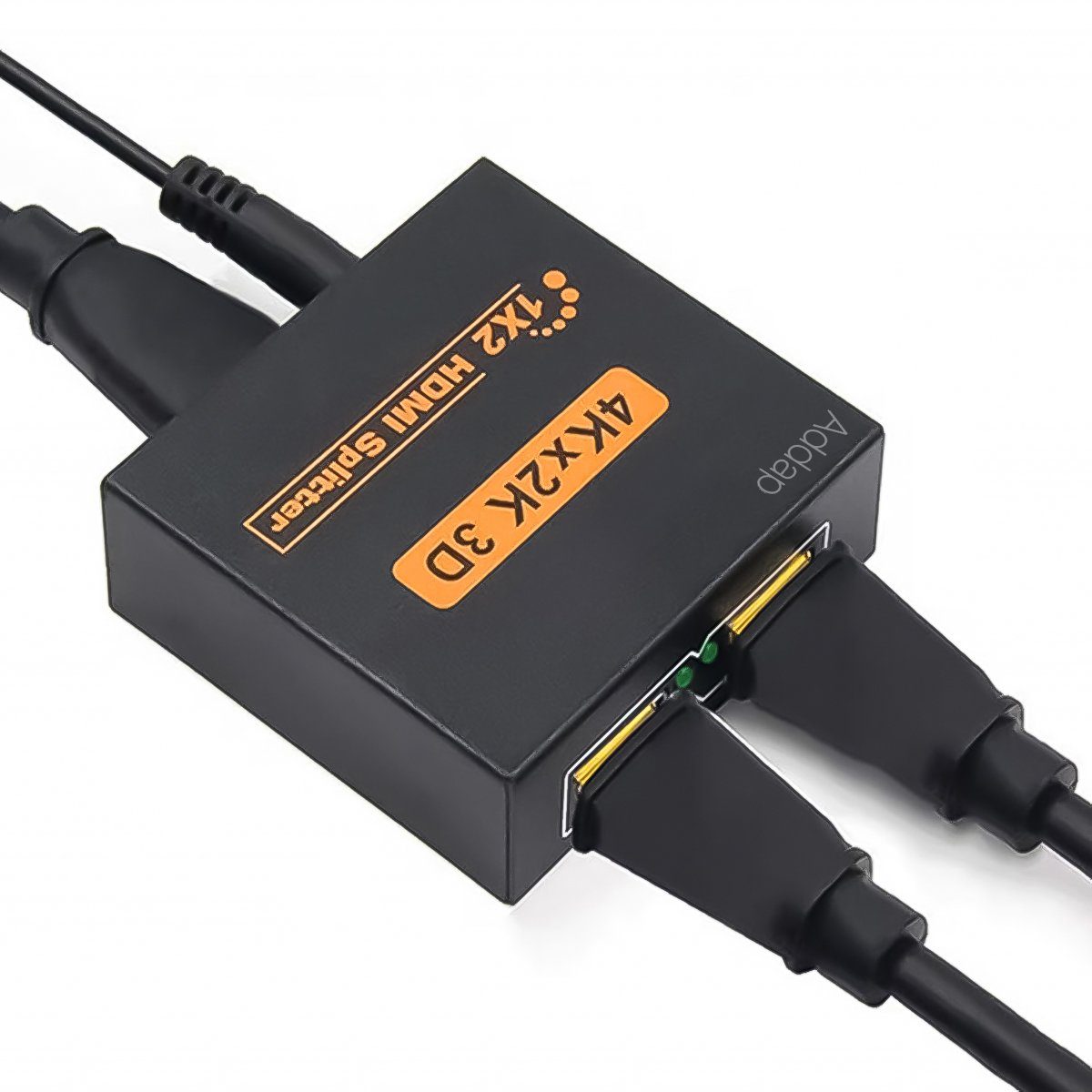 Активний HDMI розгалужувач на 2 порти UHD, двонаправлений відео спліттер Addap HVS-01, 4К, 2K, 3D, 1080Р 12