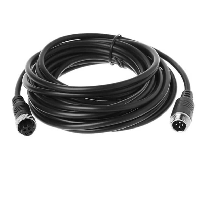 4Pin кабель Podofo Y3008A2, авіаційний роз'єм з фіксуючою гайкою, 10м (для камер заднього виду) 5