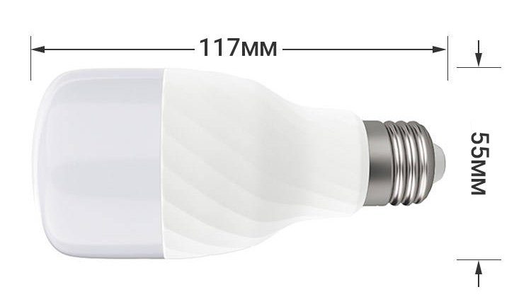 Розумна світлодіодна WiFi LED лампочка USmart Bulb-01w, смарт-лампа з підтримкою Tuya, Android/iOS 11