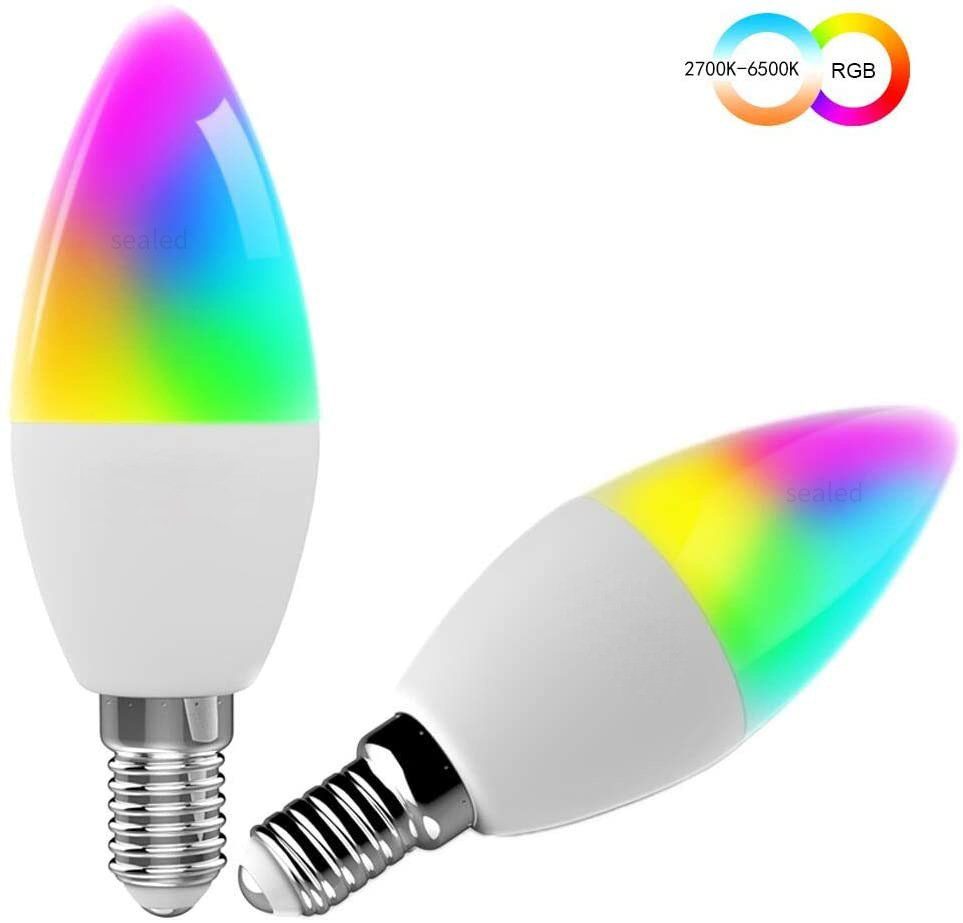 Розумна світлодіодна WiFi LED лампочка USmart Bulb-02w, E14, RGB лампа з підтримкою Tuya, Android/iOS 2