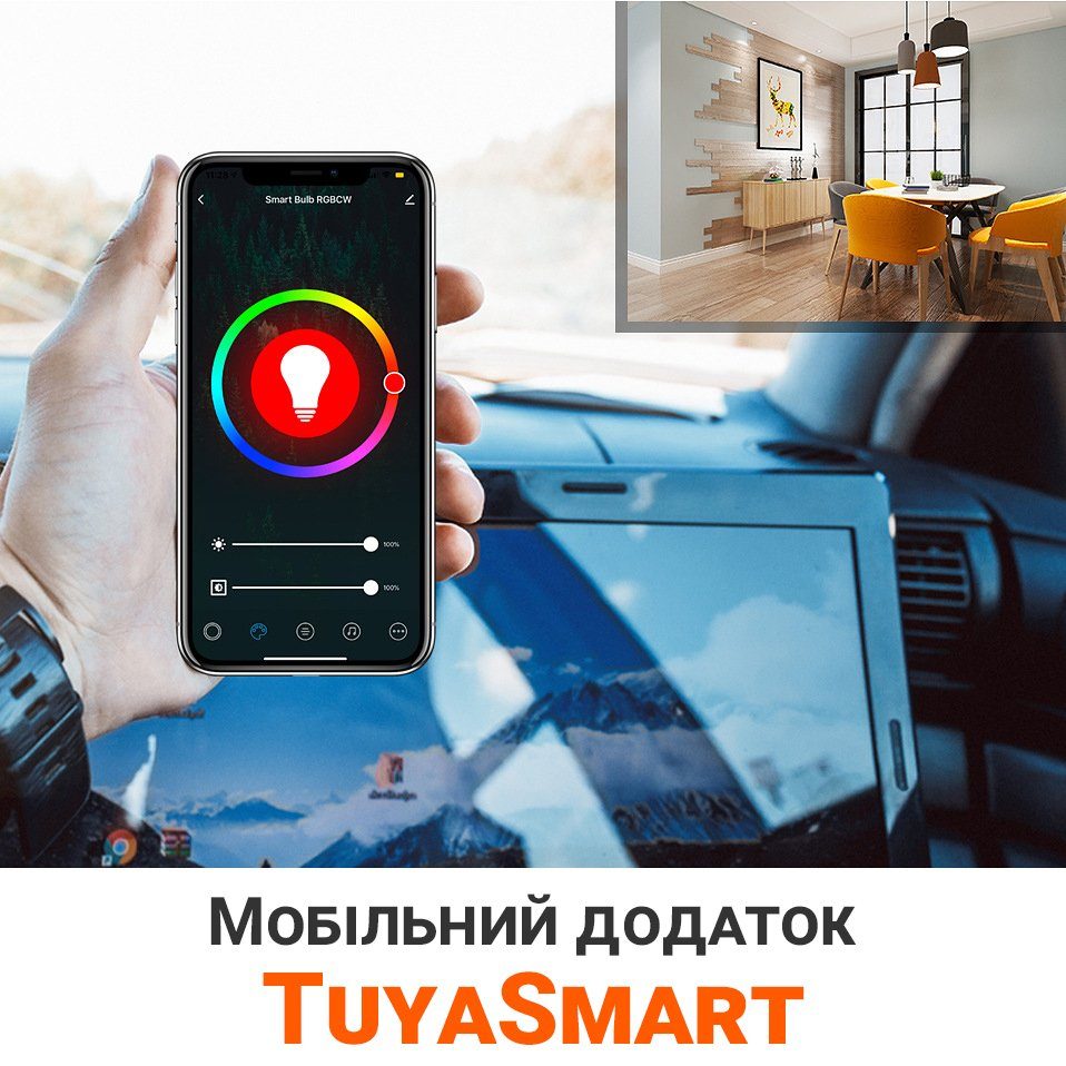 Розумна світлодіодна WiFi LED лампочка USmart Bulb-02w, E14, RGB лампа з підтримкою Tuya, Android/iOS 4