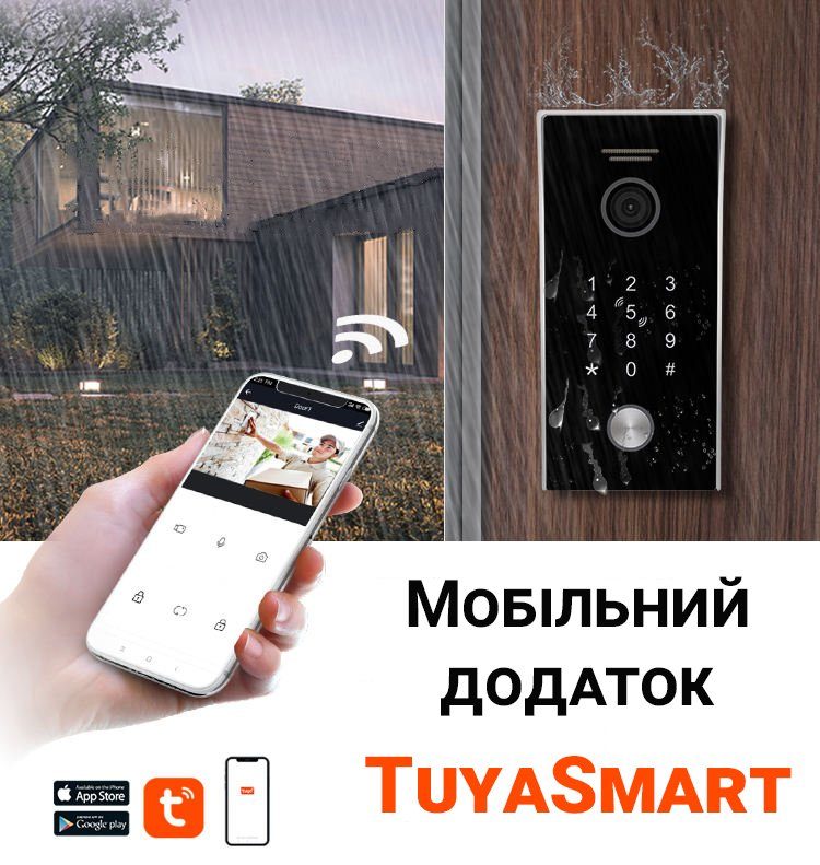 Розумний WiFi дверний відеодомофон USmart AC-02w | панель виклику з LED підсвіткою 5
