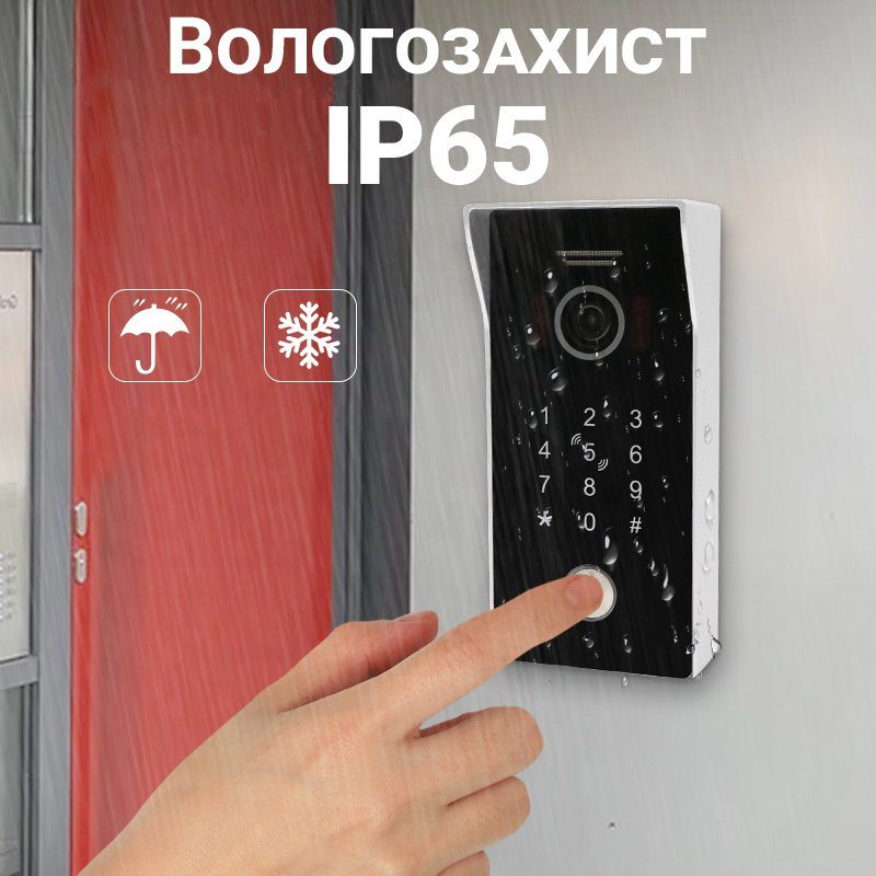 Розумний WiFi дверний відеодомофон USmart AC-02w | панель виклику з LED підсвіткою 8