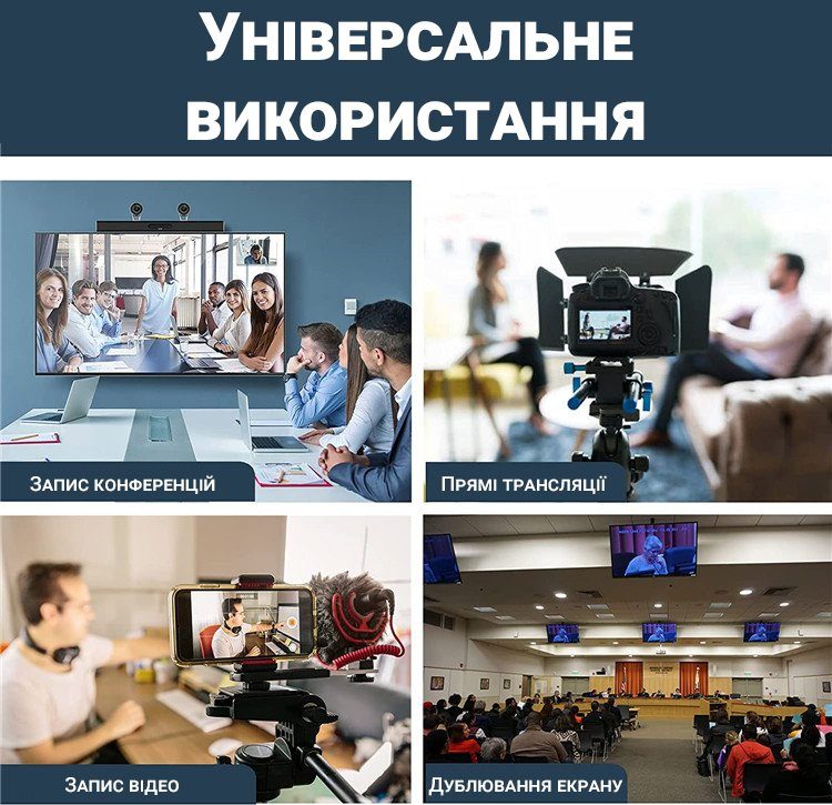 Зовнішня відеокарта відеозахоплення HDMI - USB для стрімів, запису екрану та оцифрування відео Addap VCC-02 11