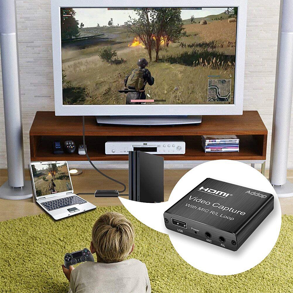 Зовнішня карта відеозахоплення HDMI - USB для стрімів, запису екрана Addap VCC-03, для ноутбука, ПК 6