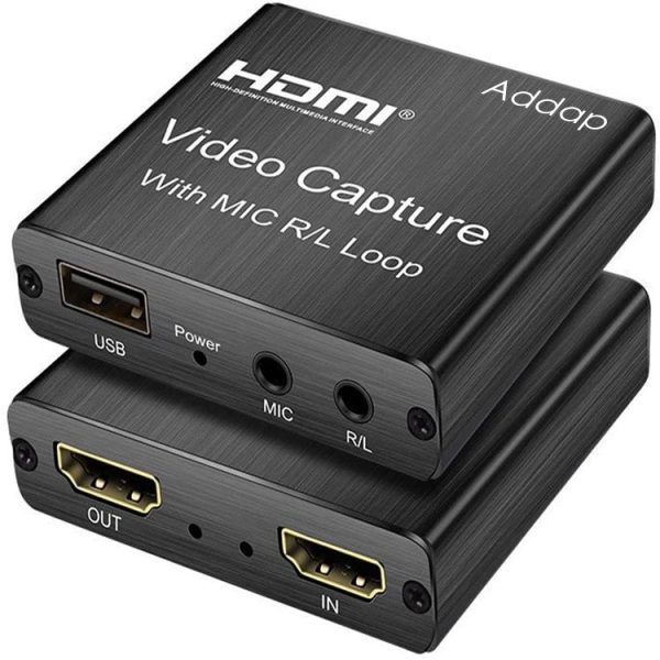 Зовнішня карта відеозахоплення HDMI - USB для стрімів, запису екрана Addap VCC-03, для ноутбука, ПК