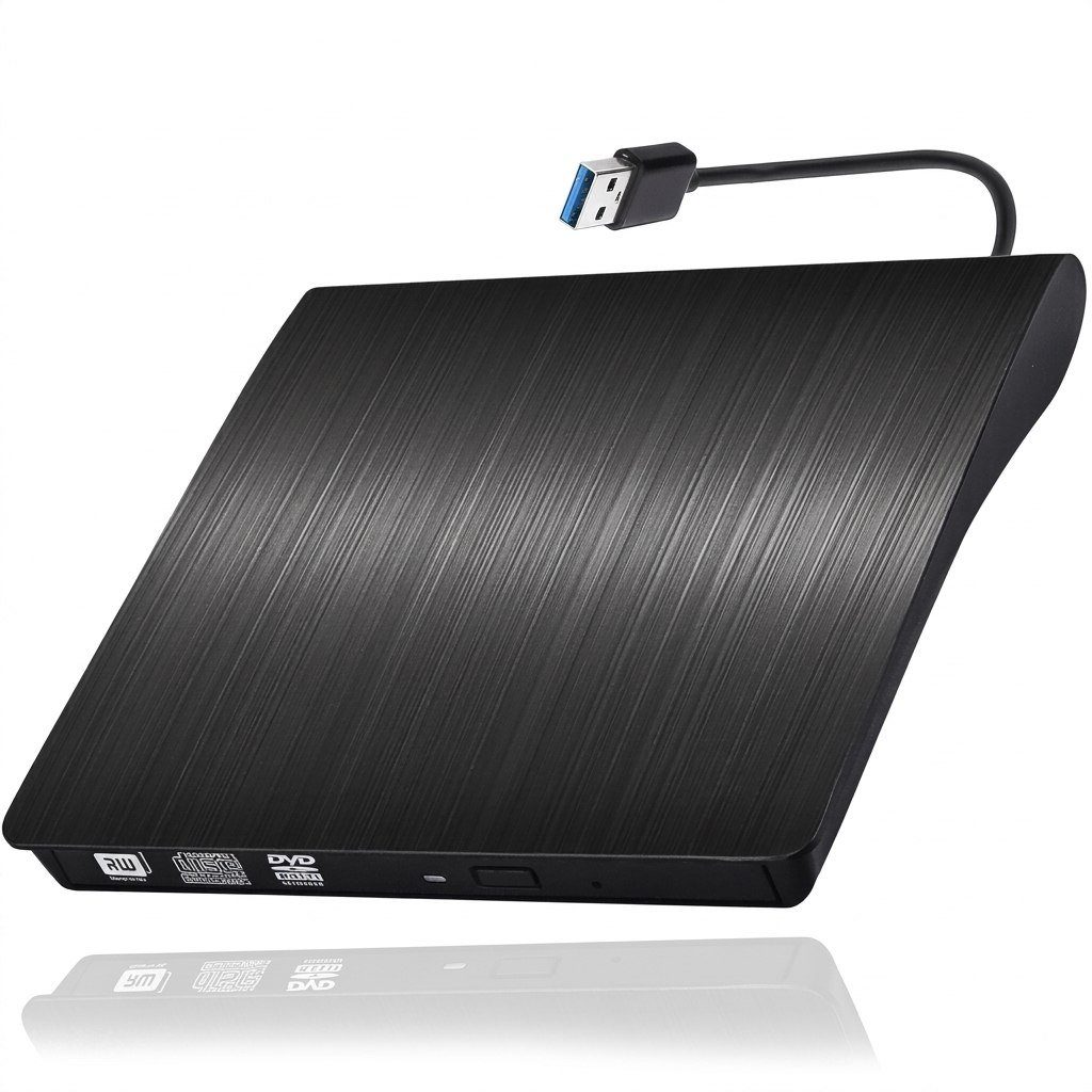 Зовнішній USB 3.0 оптичний дископривід Addap EDB-01 | портативний дисковод для комп’ютера, ноутбука, зчитувач CD-RW, DVD-RW 12