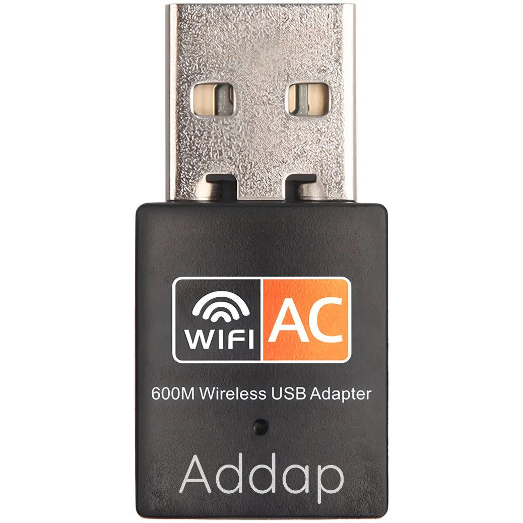 Двохдіапазонний WiFi адаптер з USB підключенням Addap UWA-01 | 2,4 ГГц/5 ГГц, 600 Мбіт/с 2