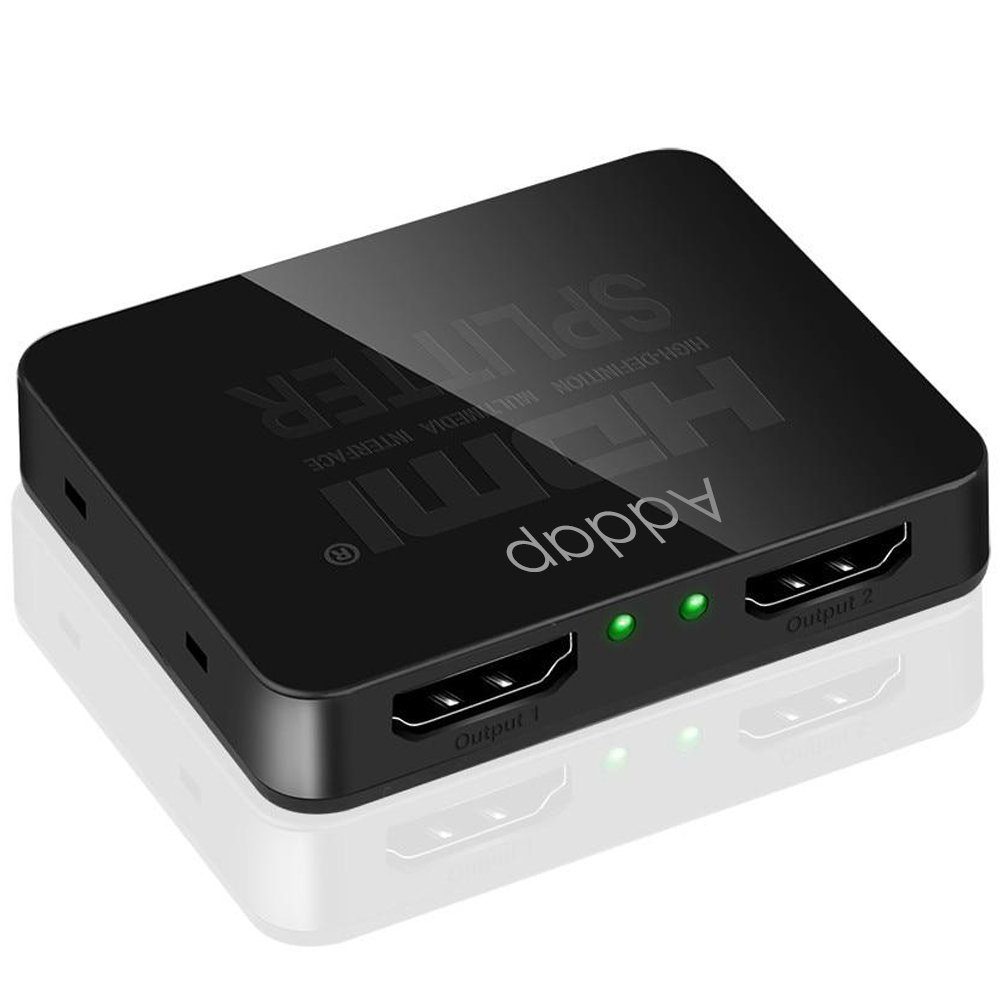 Двопортовий HDMI сплітер на 2 виходи Addap HVS-07, активний відео розгалужувач, 4К 11