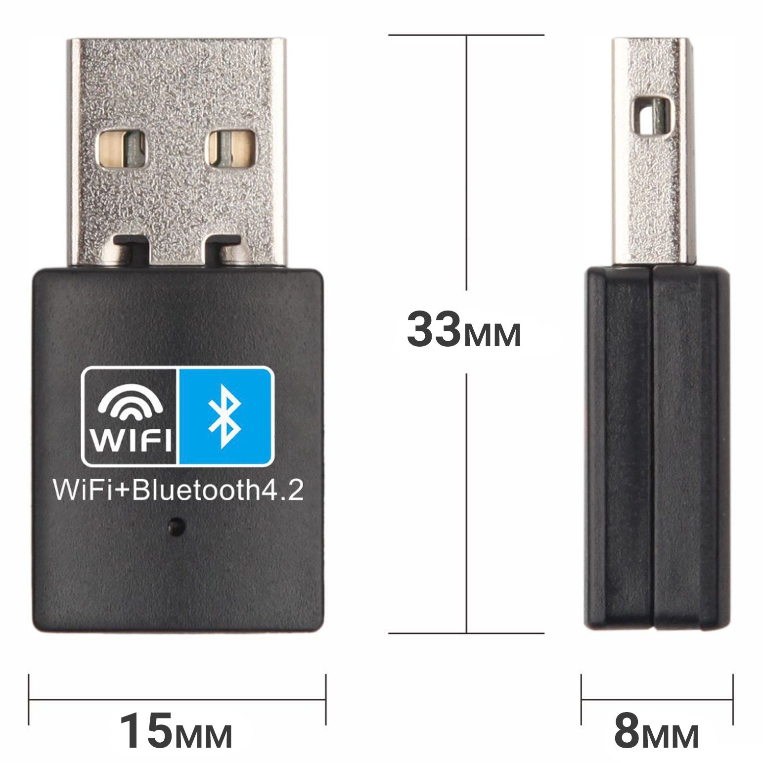 Зовнішній мережевий адаптер 2в1: WiFi + Bluetooth, з USB підключенням Addap UWA-03 | 2,4 ГГц, 150 Мбіт/с 11