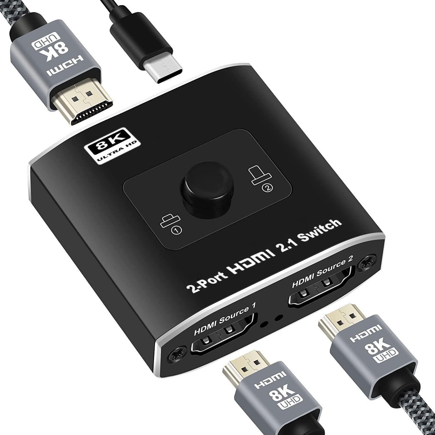 HDMI перемикач на 2 канали Addap HVS-09 | Switch: двопортовий світч з підтримкою 8K / 60Hz 3