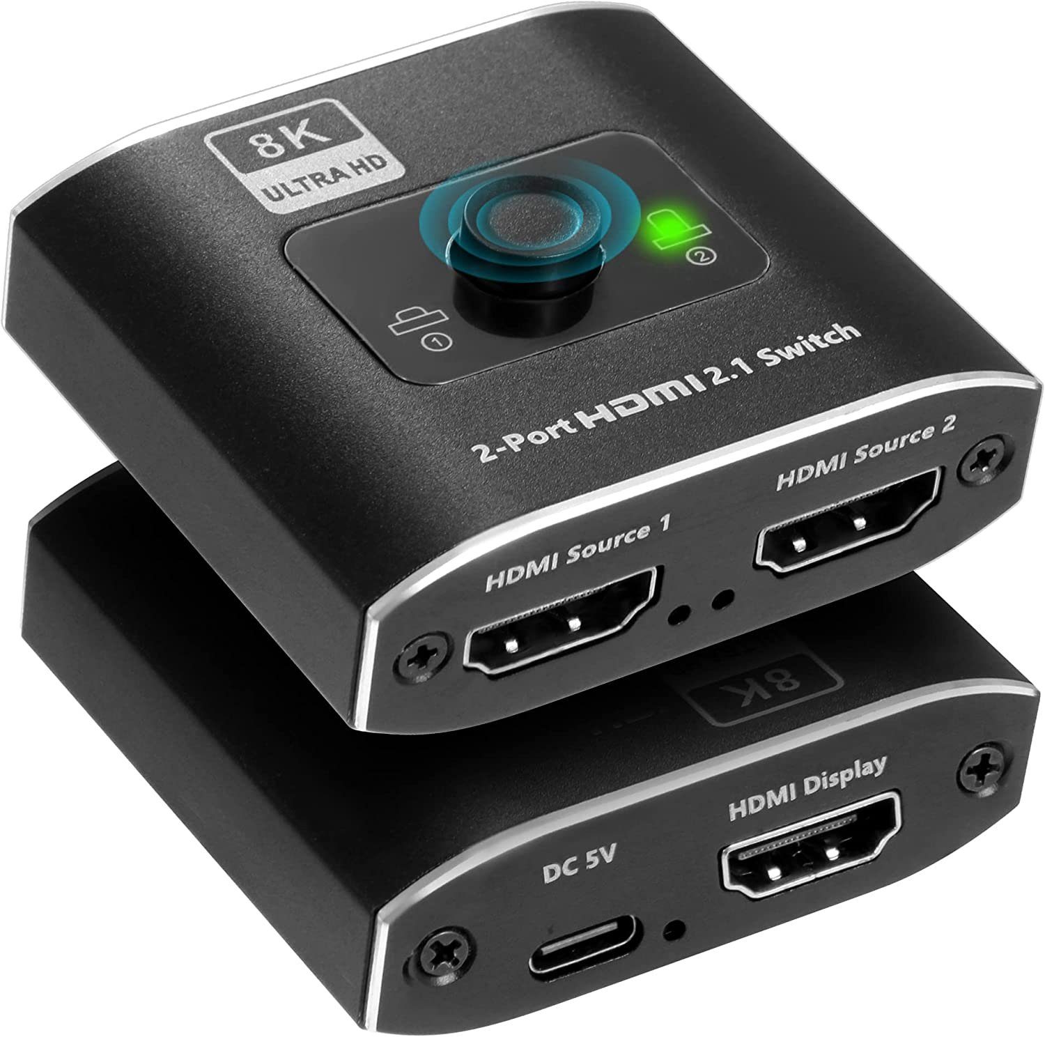 HDMI перемикач на 2 канали Addap HVS-09 | Switch: двопортовий світч з підтримкою 8K / 60Hz 2